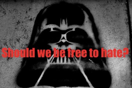 Bild: ECPMF, Darth Vader, 1000 words, Quelle: https://ecpmf.eu/news/awards/1000-words-ii-should-we-be-free-to-hate