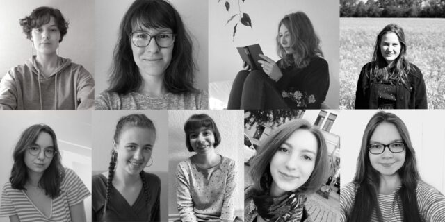 Collage aus Profilbildern des neuen Lektorats- und Redaktionsteams von Verlage der Zukunft