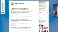 18.01.2011, 19.46 Uhr, Screenshot: http://www.twitter.com/buchmesse