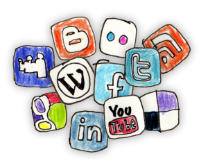 Social Media Icons handpainted